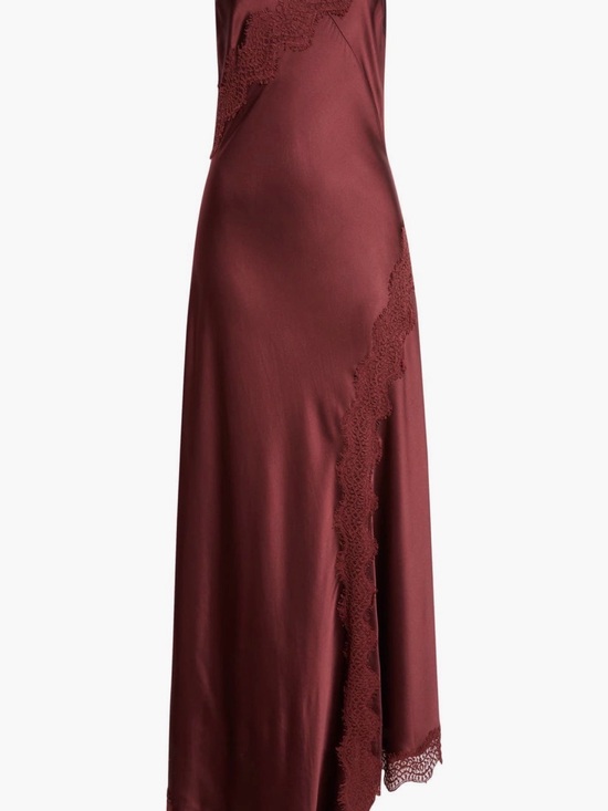 Veronica Beard Dresses & Skirts - Veronica Beard, Vernon Dress | Wine Lace-Trim Midi Slip Dress
